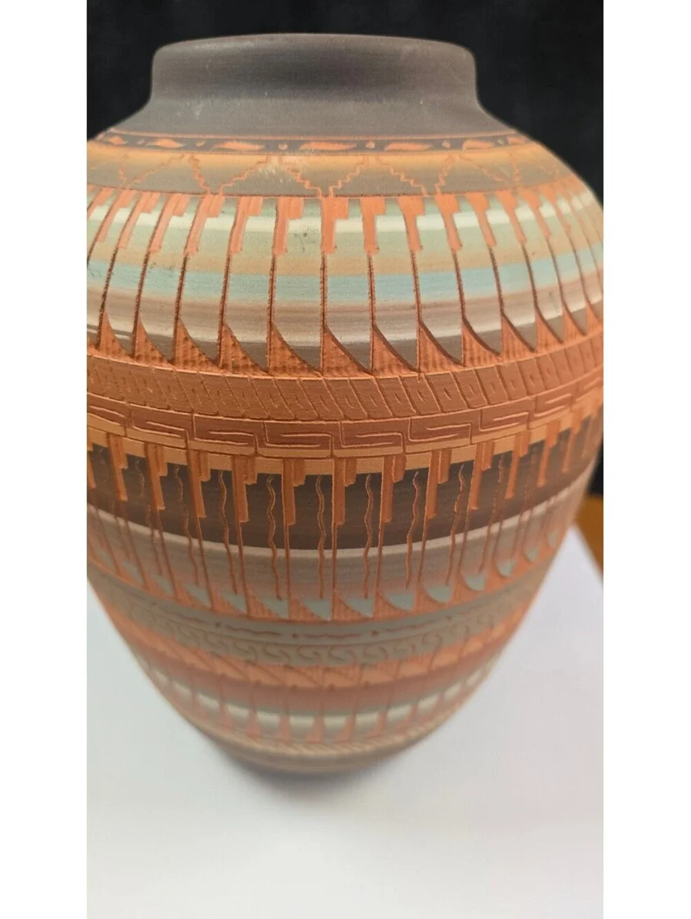 Handcrafted Navajo Pottery Vase Signed by C. Billy
